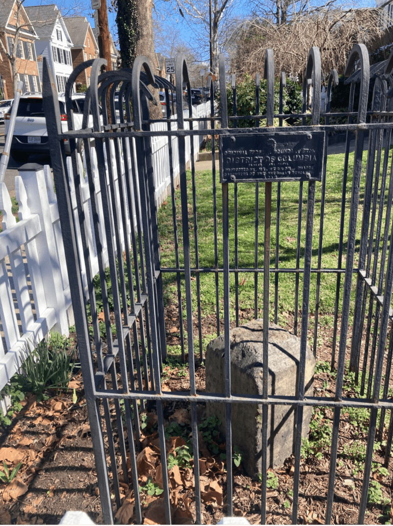 The Old District of Columbia boundary marker.