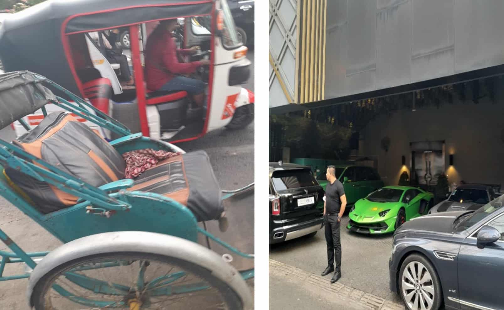 Phenom Penh Tuk-Tuk and Lamborghini